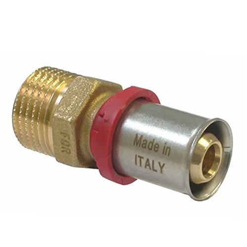 Raccordo a pressare per tubo multistrato 1/2 m x