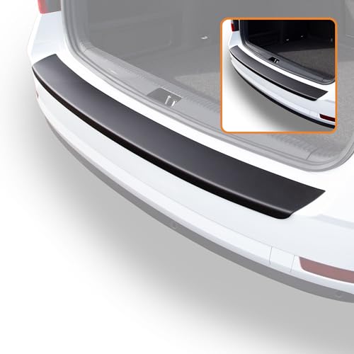 Travall Protector Compatible with Skoda Octavia Estate 2017-2020 TBP1175P - Vehicle-Specific Black Smooth Plastic Moulded Rear Bumper Protector