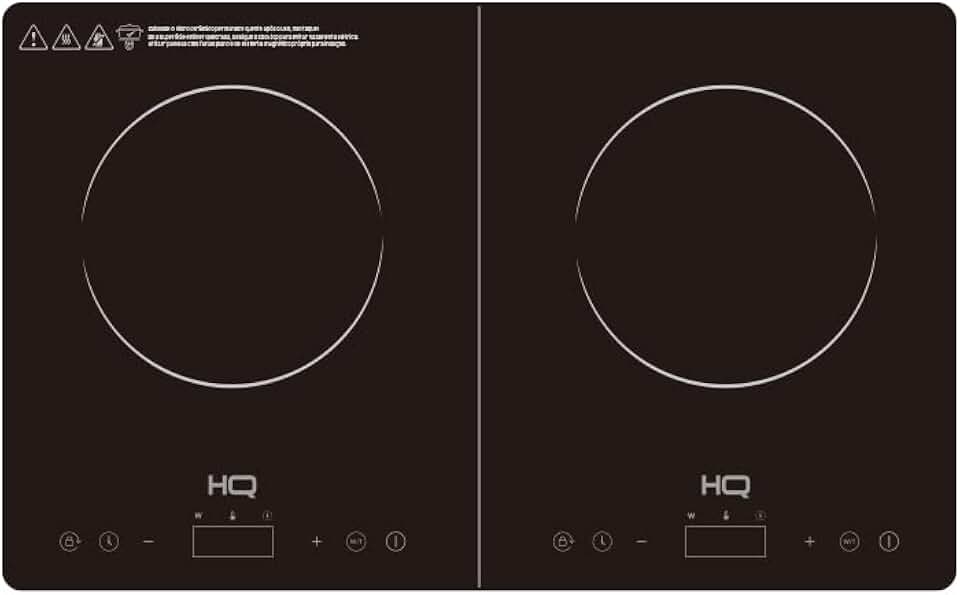 Cooktop de Indução HQ 2 Bocas Portátil 2000W Preto HQ-IDS3502 127V