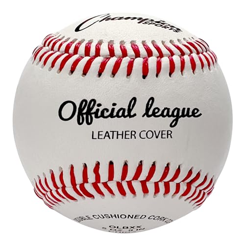 Champion Sports Leather Baseball Set: Dozen Indoor / Outdoor Genuine Leather Official League...