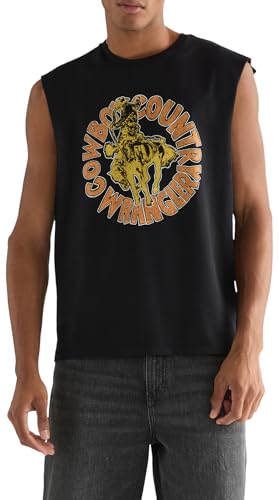 Wrangler T-Shirt Muscle Tank sans manches pour homme en coton gris