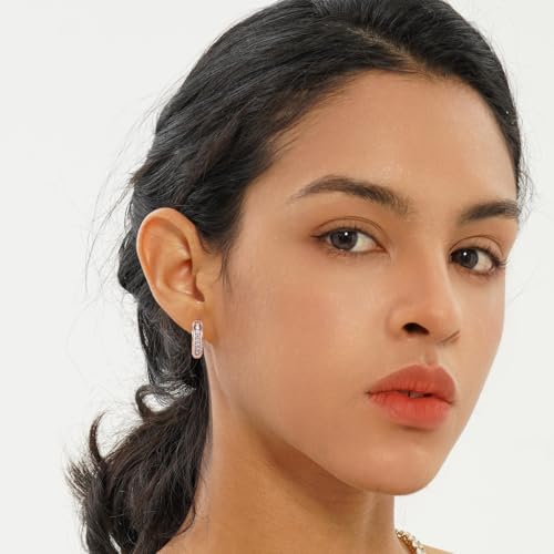 TOPGRILLZ Iced Out Hoop Earrings Cubic Zirconia Huggie Cartilage Cuff Hypoallergenic Luxury Fashion Round Circle Earrings For Men Women4