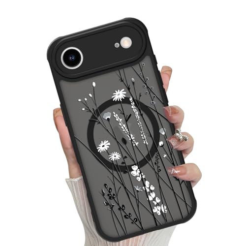 Coque magnétique pour Plus compatible MagSafe coque de téléphone mignonne tendance floral