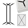 FeelAtHome Bed Sheet Holder Straps Criss-Cross - Sheets Stays Suspenders Keep Fitted/Flat Bedsheet in Place - for Twin Queen King Mattress Holders - Bed Sheet Strap - Fitted Sheet Clip Sheet Keepers