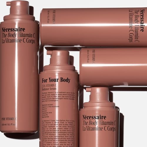 Nécessaire The Body Vitamin C Serum | Pure Vitamin C, Tranexamic Acid and Enzymes Treatment For Women + Men | Brightens + Evens Skin Tone | Dermatologist-Tested. Hypoallergenic (150 ml/5.1 oz)