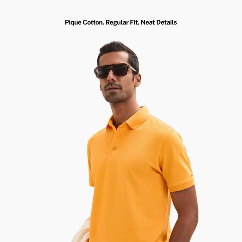 Image of LUDIC Core Polo T-Shirt, Dailymove Collection | Regular Fit | Stand-up Collars | 100% Organic Cotton, 240 GSM | Lightweight & Comfortable |Everyday Essential | Polo T-Shirt for Men
