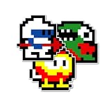 2.5" Set of 3 Dig Dug Characters Retro Vintage Nostalgic Arcade Video Game Laminated Stickers