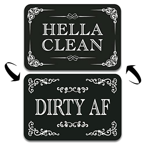 Kiterest Dishwasher Magnet Clean Dirty Sign Hella Clean and Dirty Af Magnet Clean Dirty Magnet