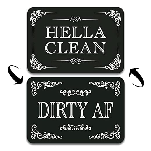 Kiterest Dishwasher Magnet Clean Dirty Sign Hella Clean and Dirty Af Magnet Clean Dirty Magnet for Dishwasher