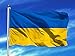 Oedim Flagge der Ukraine, 150 x 85 cm, verstärkt und mit Nähten, Flagge mit 2 Metallösen und wasserfest, Gelb (LEG06403001)