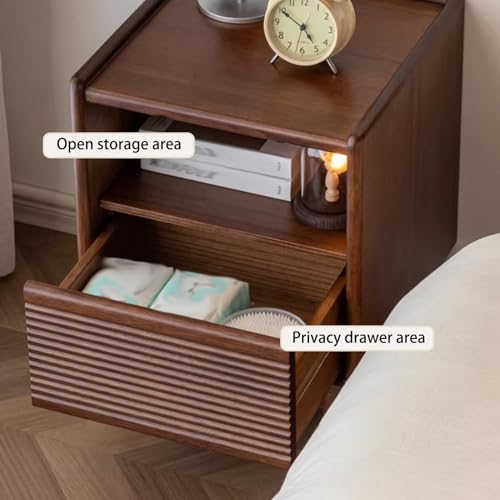 Meuble de Rangement Semi-Ouvert en Bois Table de Chevet Compacte Marron - 4