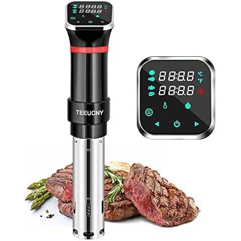 Sous Vide, TEEUCNY 1100W Sous-vide Stick Präzisionskochtopf Immersion Tauchzirkulator Präziser Temperatureinstellung, digitaler Timer, Ultra leise, LCD Touch Display Cover
