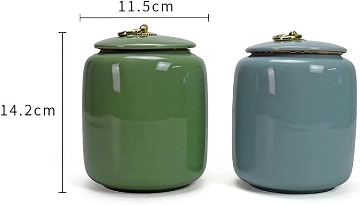 Gift Box, Ceramic Pot, General-Purpose Sealed Tea Pot, Private Order, Used to Serve Tea, Coffee, Spices, Etc.(Color:D), Size