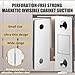 6 Pairs Cabinet Magnets Ultra Thin Invisible Stainless Steel Strong Magnetic Door Catch Heavy Duty Concealed Self-Adhesive Stick on Drawer Magnets for Cupboard Wardrobe Closet