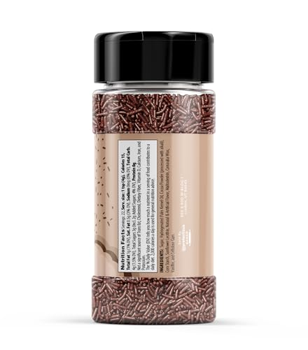 Unpretentious Chocolate Sprinkles (5 Tbsp) Rich & Real Cocoa Flavor, Decorative Dessert Topping