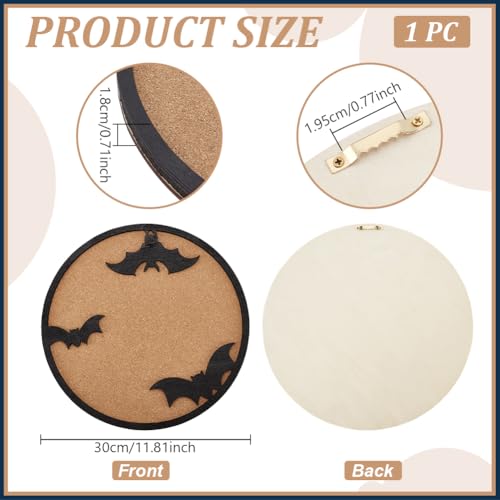 BENECREAT Round Cork Boards, Bats Pin Display Board - Image 2