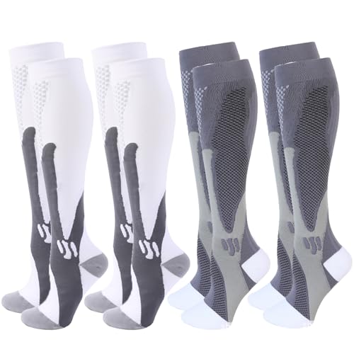 Image of 4 /6 Pairs Compression Socks for Women Men Circulation-Best Support for Nurses,Running,Athletic,Travel