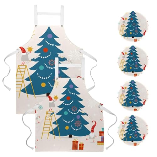 Tablier de cuisine pour nettoyage de la maison et bistrot avec motif dessin animé