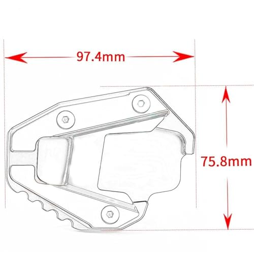 Béquille Scrambler Nightshift 2023 plaque CNC Nero Ducati - 5