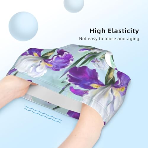 Purple Flowers With Green Leaves Girls' Underwear Soft Cotton Little Girls Panties Comfort Briefs4