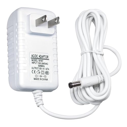 30W Power Adapter Charger for Echo ((4th/3rd Gen), Show 10/8/2, Plus2nd Gen, 6.5 Feet Power Cord Replacement,White