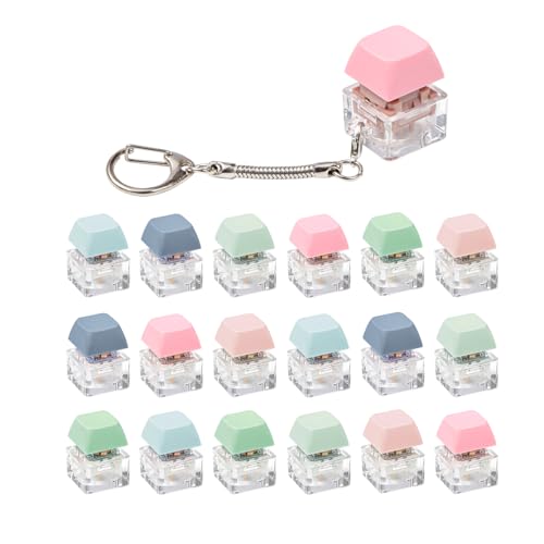 Keyboard Fidget Toy - 18PCS Fidget Keyboard Keychain Keyboard Clicker Fidget Toy Stress Relief Keyboard Fidget Clicker