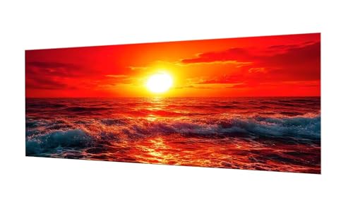 Broderie diamant mer grand format pour décorer votre salon avec un paysage 5D