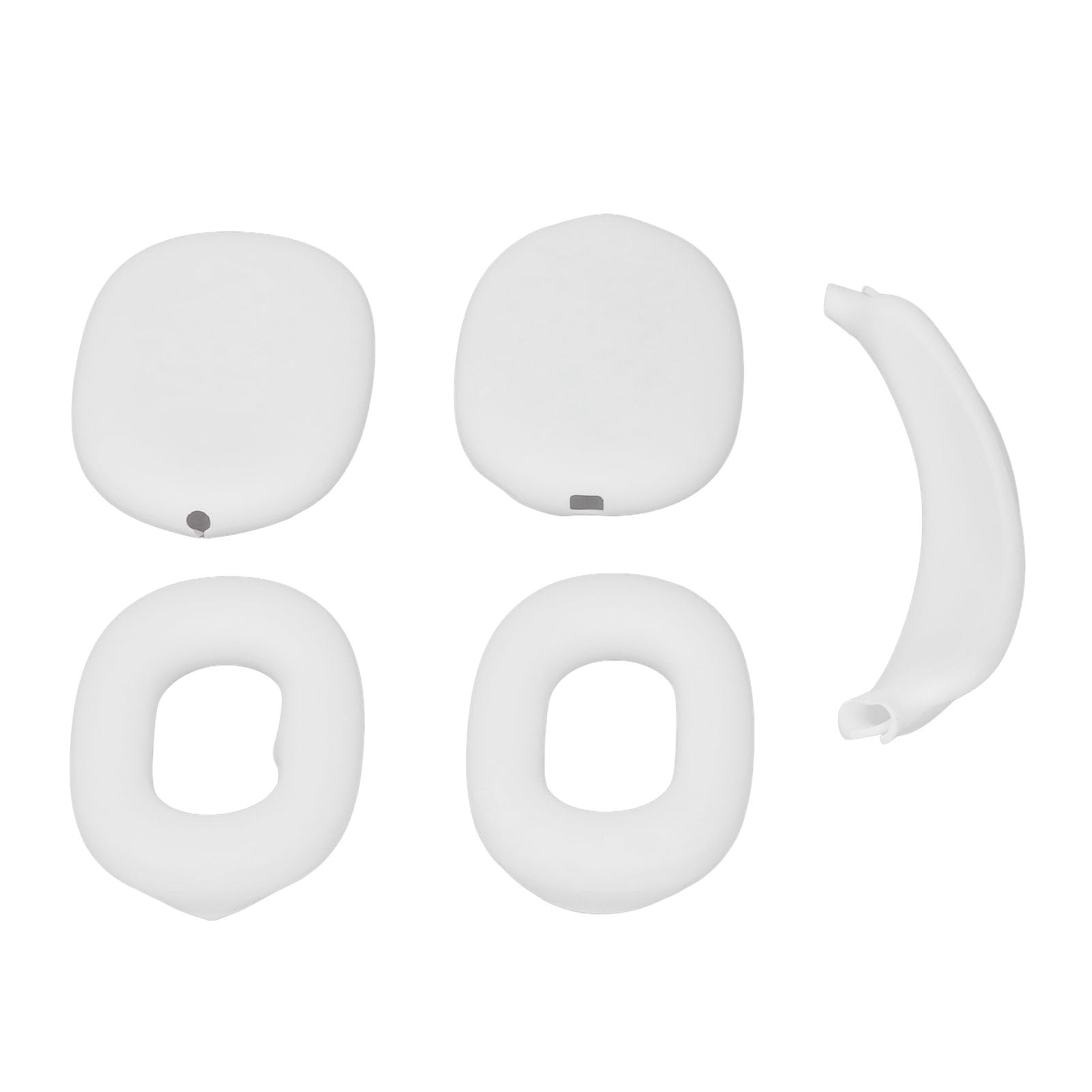 Custodia Rigida in EVA con Cuscinetti Auricolari in Silicone e Copertura per Fascia per – Custodia da Viaggio Portatile con Rete e (WHITE)