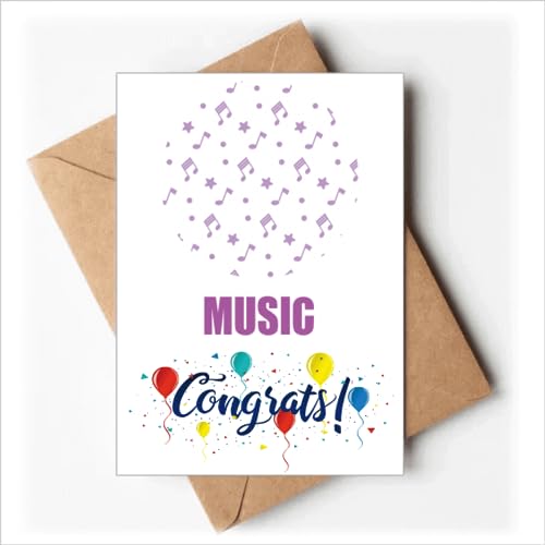 Enveloppes violettes notes de musique de mariage de luxe