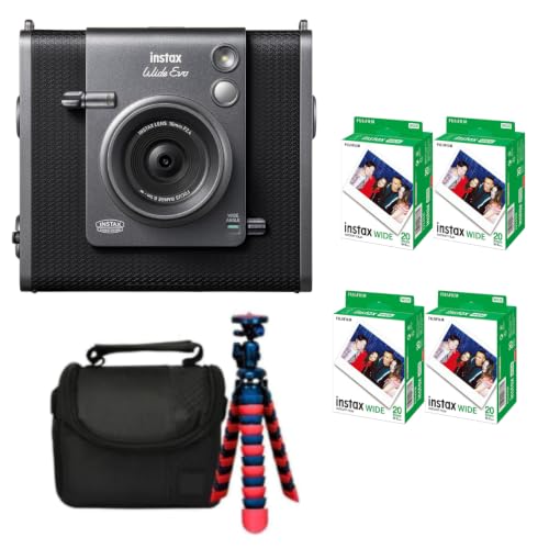 Image of Fujifilm INSTAX Wide Evo Instant Film Camera (+ Extra Film (80 Sheets) and Travel Bundle)