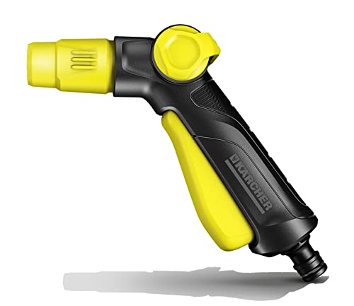 Kärcher Original Spritzpistole, stufenlos einstellbares Sprühbild von Punkt- bis Kegelstrahl, Selbstentleerung, Regulierungsventil, gelb,schwarz