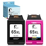 Penguin Remanufactured Printer Ink Cartridge Replacement for HP 65XL,65 XL Used for Hp AMP 100 120 125 130 Deskjet 2622 2624 2652 3732 3752 Envy 5020 5030 (1 Black,1 Color) Combo Pack