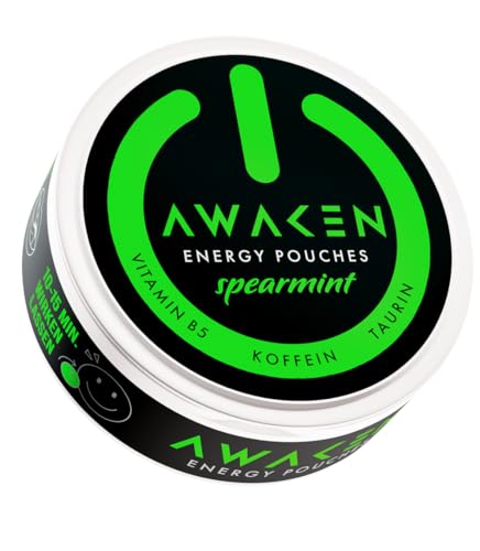 Awaken Energy Pouches | Spearmint | 5 x 20 Pouches
