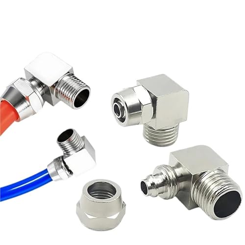 Fijación rápida neumática tipo codo PL para evitar deformaciones en mangueras de 8mm 2
