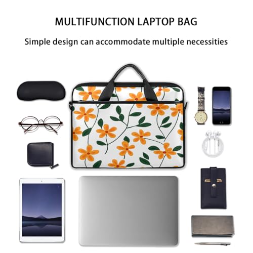 Maletín para portátil con patrón de flores para laptop 15 pulgadas miniatura 7