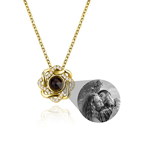 FROgwWEKsinRQ Collier Photo Projection Collier Photo Personnalisé Je t'aime Collier 100 Langues Argent Sterling 925 Pendentif Projection Anniversaire Fête des Mères Cadeaux pour Maman Femme Cover