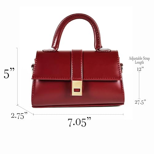 MOON CANTA Mini Crossbody Bag for Women – Small Faux Leather Shoulder Purse with Gold Lock, Elegant Design for Daily Use2