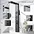 Homevacious Black Shower Panel Tower System, Rainfall Waterfall Shower Head,3 Massage Body Jets,Handheld Shower Head and Tub Spout,Wall Mounted Multi-Function Bathroom Shower Panel