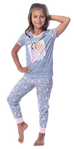 Intimo Barbie Girls' Unicorn Barbie Skipper Shirt And Pants Jogger Pajama Set4