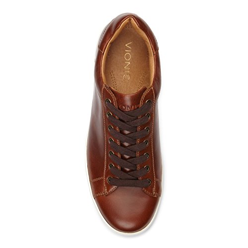 Vionic Men's Mott Baldwin Lace-Up Sneaker - Casual Everyday Shoes For Men With Concealed Orthotic Support Dark Brown 9.5 Medium Us #TOP3