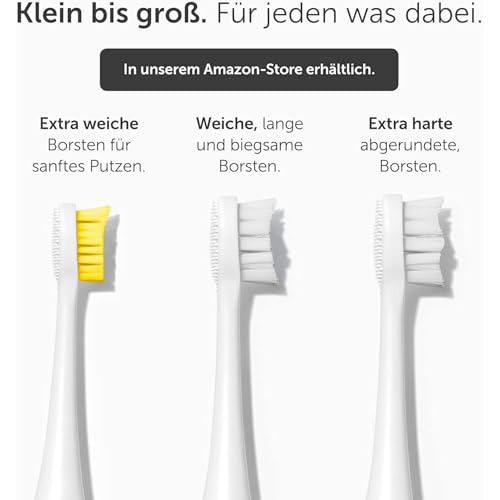 Wondersmile Ersatzköpfe Schallzahnbürste (Hart, All White, 4er-Pack) – Ansicht 3