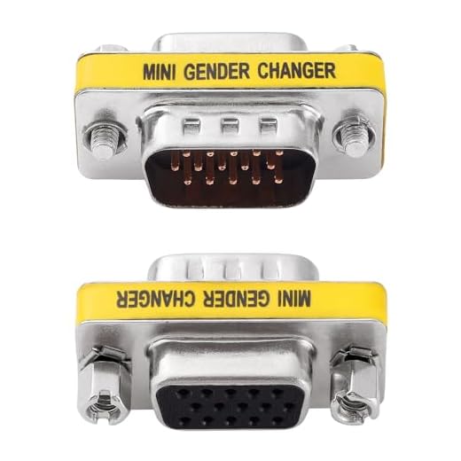 KUOQIY 2 Stücke VGA 15 Pin Stecker auf Buchse Gender Changer, HD15 Mini Gender Changer, für Monitore