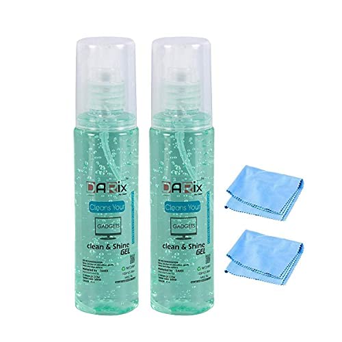 Darix Clean & Shine Gel Multi-Purpose LCD Cleaning Kit, Liquid Solution with Cloth to Clean Mobile/Laptop Screen, Computer, Tab, LCD Display, Camera (Pack of 2) 100 ML Each (B08W5FHSK3) Amazon Price History, Amazon Price Tracker