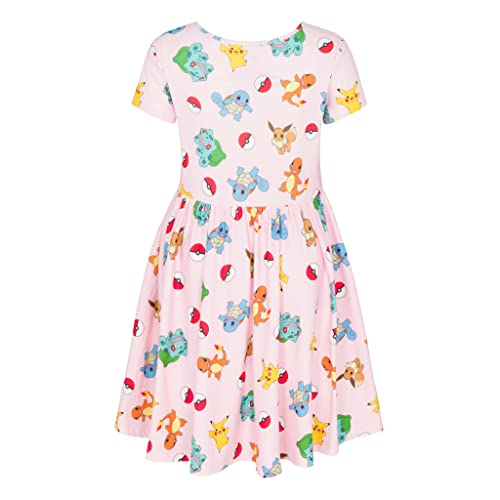 Pokemon Girl's Dress with Pikachu Sequins for Little and Big Girls 4-162