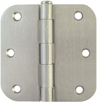 40 PCS Satin Nickel 3.5"X3.5" 5/8" Radius Round Corner Interior Door Hinges Brushed Nickel