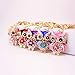 Grtdrm Cute Owl Shape Crystal Rhinestone Sparkling Keychain Bag Pendant Handbag Charm for Women Girls(Purple)