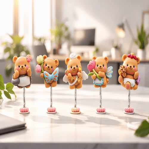 Buy Rujash Cute Cartoon Bear Spring Car Teddy Desk Decor Set