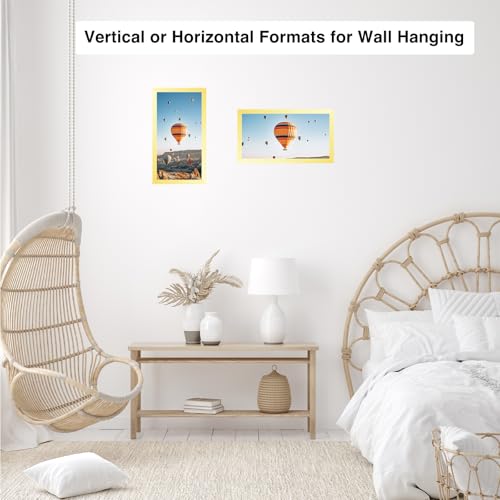 Image of JCJMY 4x10 Picture Frame Gold for Wall Hanging or Tabletop, Wall Mounting Horizontally or Vertically, 4 x 10 Wall Gallery Poster Photo Frame with Shatter Resistant Plexiglass, Gold
