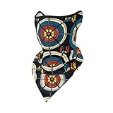 Reusable Face Cover Bandana Neck Gaiter Archery-Target-Game Breathable Outdoor Balaclavas Black