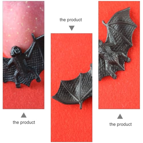Murciélagos de plástico negro para decoración de pasajes del terror 7